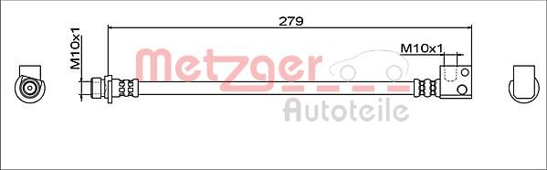 Metzger Autoteile Bremsschlauch 4111943 FüR Honda