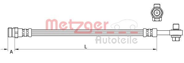 Metzger Bremsschlauch 4111477 FüR Audi Cupra Seat Skoda Vw
